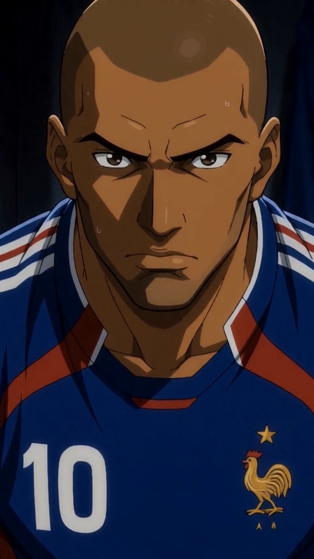 Anime still from the Paraguay versus France sequence