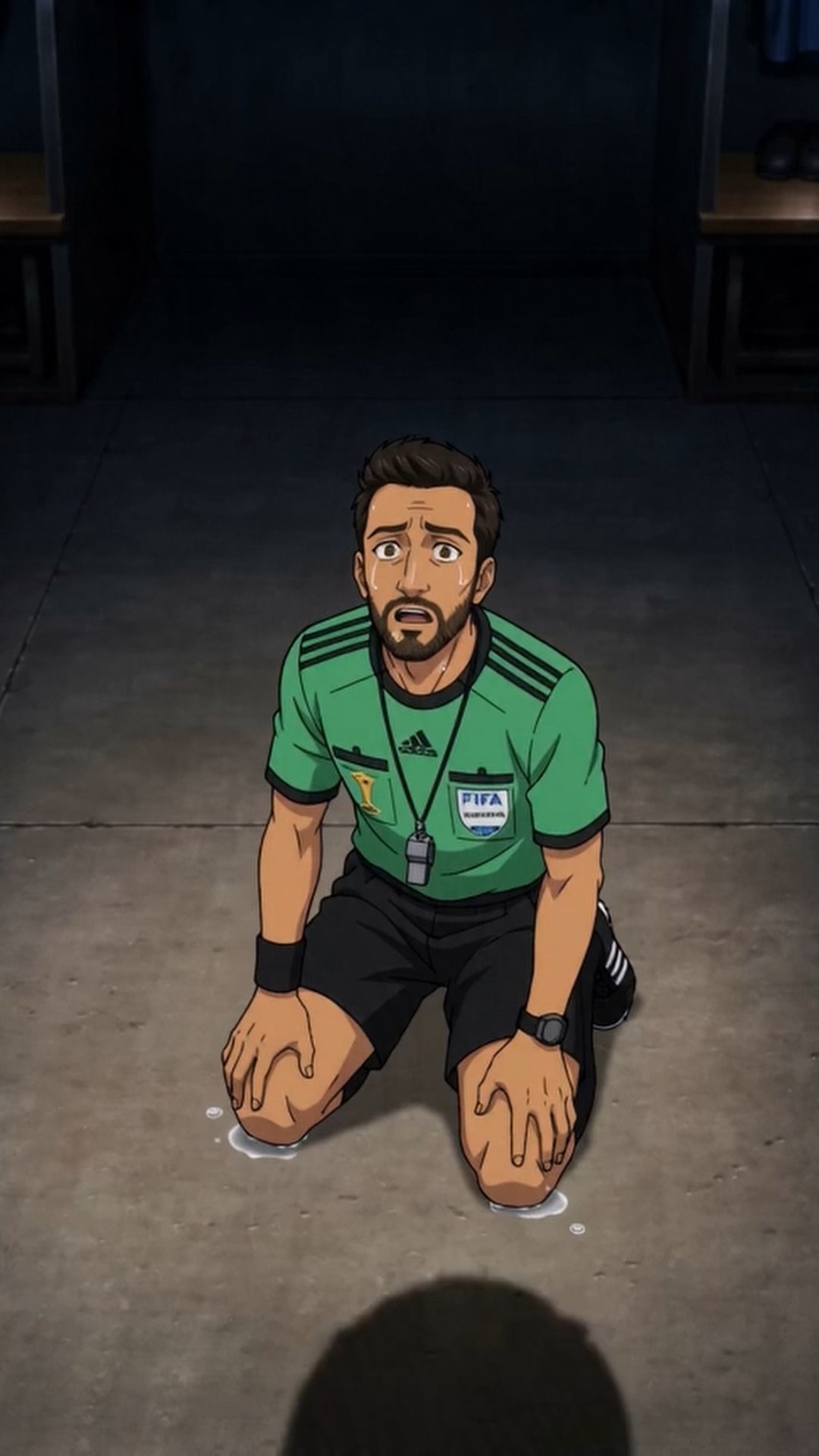 Anime still from the Paraguay versus France sequence